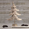 Northlight 18" Layered Bronze Tree with Wood Base Christmas Decoration Image 1