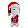 Northlight 18" LED Lighted Peanuts Snoopy in Santa Suit Outdoor Christmas Decoration Image 3