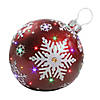 Northlight 18" LED lighted Red Jeweled Commercial Grade Christmas Ball Ornament with Snowflake Image 1