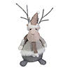 Northlight 18" LED Pre-Lit Brown and Gray Knit Reindeer Christmas Figure Image 1