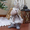 Northlight 18" LED Pre-Lit Brown and Gray Knit Reindeer Christmas Figure Image 1