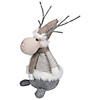 Northlight 18" LED Pre-Lit Brown and Gray Knit Reindeer Christmas Figure Image 3
