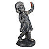 Northlight 18" Pre-Lit Black Solar Powered LED Girl with Cell Phone Outdoor Garden Statue Image 1