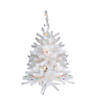 Northlight 18" Pre-Lit Snow White Artificial Christmas Tree  Multi Lights Image 1