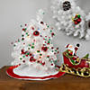 Northlight 18" Pre-Lit Snow White Artificial Christmas Tree  Multi Lights Image 1