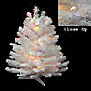 Northlight 18" Pre-Lit Snow White Artificial Christmas Tree  Multi Lights Image 2