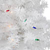 Northlight 18" Pre-Lit Snow White Artificial Christmas Tree  Multi Lights Image 1