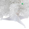 Northlight 18" Pre-Lit Snow White Artificial Christmas Tree  Multi Lights Image 2