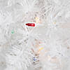 Northlight 18" Pre-Lit Snow White Artificial Christmas Tree  Multi Lights Image 3