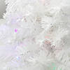 Northlight 18" Pre-Lit Snow White Artificial Christmas Tree - Multicolor Lights Image 1
