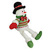 Northlight 18" Red and Green Sitting Smiling Snowman Christmas Figure Image 2