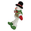 Northlight 18" Red and Green Sitting Smiling Snowman Christmas Figure Image 3