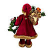 Northlight 18" Red Santa Claus Holding a Wreath and Gift Bag Christmas Figurine Image 4