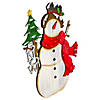 Northlight 18" Snowman with 'Snow' Sign Wooden Christmas Decoration Image 1