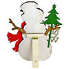 Northlight 18" Snowman with 'Snow' Sign Wooden Christmas Decoration Image 2