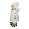 Northlight - 18" White and Brown Winter Boy Tealight Lantern Christmas Table Top Figure Image 2