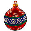 Northlight 19.5" Lighted Red Christmas Ornament Window Silhouette Image 1