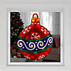 Northlight 19.5" Lighted Red Christmas Ornament Window Silhouette Image 1