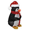 Northlight - 19.5" Pre-Lit Penguin with Santa Hat Outdoor Christmas Decoration Image 1