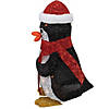 Northlight - 19.5" Pre-Lit Penguin with Santa Hat Outdoor Christmas Decoration Image 3