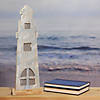 Northlight 19" Distressed Finished White and Blue Nautical Lighthouse Tabletop Decoration Image 2