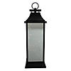 Northlight 19-Inch LED Battery Operated Black Mirrored Lantern Warm White Flickering Lights Image 2