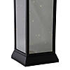 Northlight 19-Inch LED Battery Operated Black Mirrored Lantern Warm White Flickering Lights Image 3