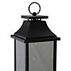 Northlight 19-Inch LED Battery Operated Black Mirrored Lantern Warm White Flickering Lights Image 4