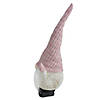 Northlight 19" Pink and White Rattan Christmas Gnome with Warm White LED Lights Image 3