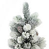 Northlight 19" Potted Slim Flocked Mini Pine Artificial Christmas Tree in Burlap Base - Unlit Image 1