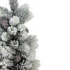 Northlight 19" Potted Slim Flocked Mini Pine Artificial Christmas Tree in Burlap Base - Unlit Image 2
