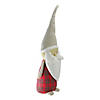 Northlight 19" Red and White Plaid Blushing Santa Gnome Tabletop Decor Image 1