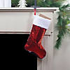 Northlight 19" Red Sequin Christmas Stocking With White Faux Fur Cuff Image 1