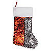Northlight 19" Red Sequin Christmas Stocking With White Faux Fur Cuff Image 2