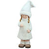 Northlight 19" White and Beige Winter Girl with Tall Hat Christmas Table Top Figure Image 1