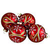 Northlight 2.5" Red and Gold Glass Christmas Ball Ornaments, Set of 4 Image 1