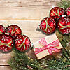 Northlight 2.5" Red and Gold Glass Christmas Ball Ornaments, Set of 4 Image 1