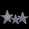Northlight 2&#39; LED Pre-Lit Silver Stars Outdoor Christmas Decorations, Set of 3 Image 2