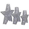 Northlight 2&#39; LED Pre-Lit Silver Stars Outdoor Christmas Decorations, Set of 3 Image 3