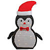 Northlight 2' LED Pre-Lit Tinsel Penguin Outdoor Christmas Decoration Image 1