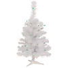 Northlight 2' Lighted Rockport White Pine Artificial Christmas Tree  Green Lights Image 1