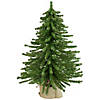 Northlight 2' Potted Downswept Mini Village Pine Medium Artificial Christmas Tree  Unlit Image 1