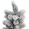 Northlight - 2' Potted Flocked Mini Pine Slim Christmas Tree with Berries - Unlit Image 1