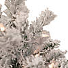 Northlight 2' Pre-Lit Flocked Madison Pine Artificial Christmas Tree  Clear Lights Image 1