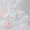 Northlight 2' Pre-Lit Medium Snow White Pine Artificial Christmas Tree - Multicolor LED Lights Image 1