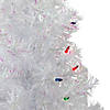 Northlight 2' Pre-Lit Medium White Iridescent Pine Artificial Christmas Tree - Multicolor Lights Image 1