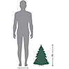 Northlight 2' Pre-Lit Small White Pine Artificial Christmas Tree - Green Lights Image 1