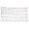 Northlight 2' x 2.75' Red and Blue American Flag Mini Net Style Lights - White Wire Image 1