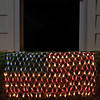 Northlight 2' x 2.75' Red and Blue American Flag Mini Net Style Lights - White Wire Image 1