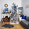 Northlight 20" Blue and Gold Triangular Christmas Tree Tabletop Decor Image 4
